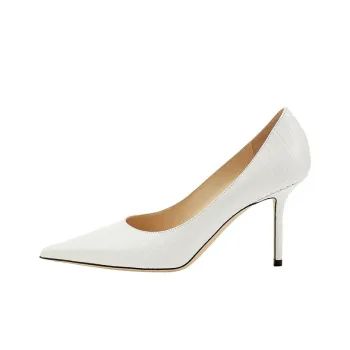 Jimmy Choo LOVE Slim Heel High Heels 8.5cm Women's White