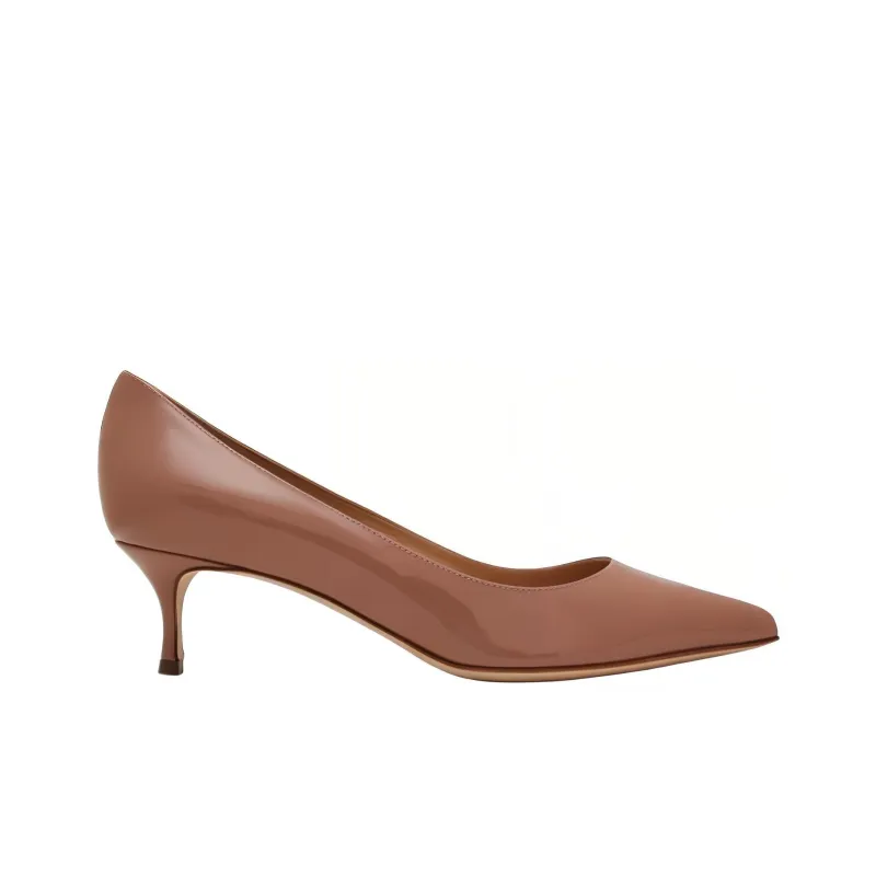 SERGIO ROSSI Godiva Slim Heel High Heels Women's Nude-1