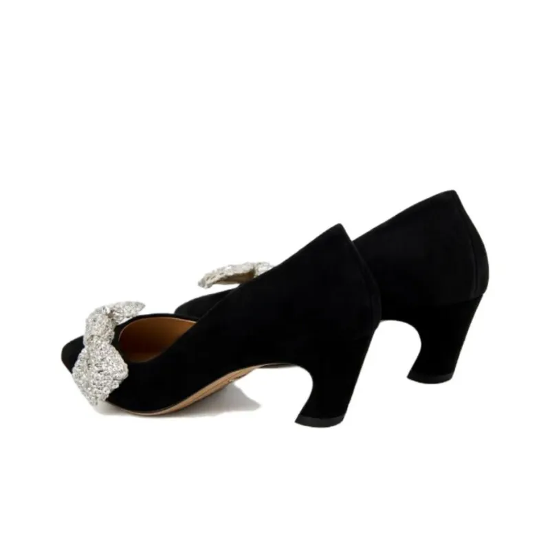 Chloe Oli Slim Heel High Heels 5.5cm Women's Black-3