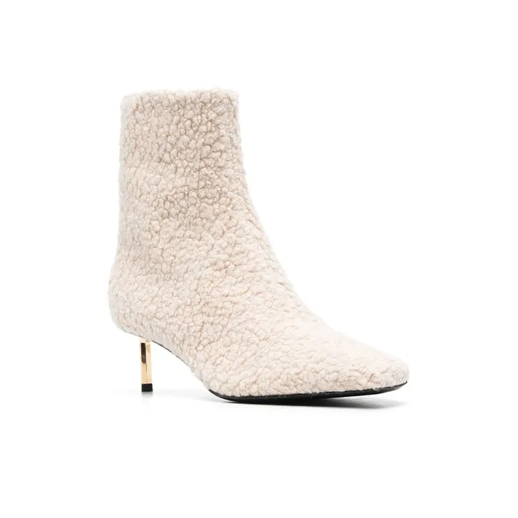 OFF-WHITE Allen Ankle Boots 6cm Women's Beige-1