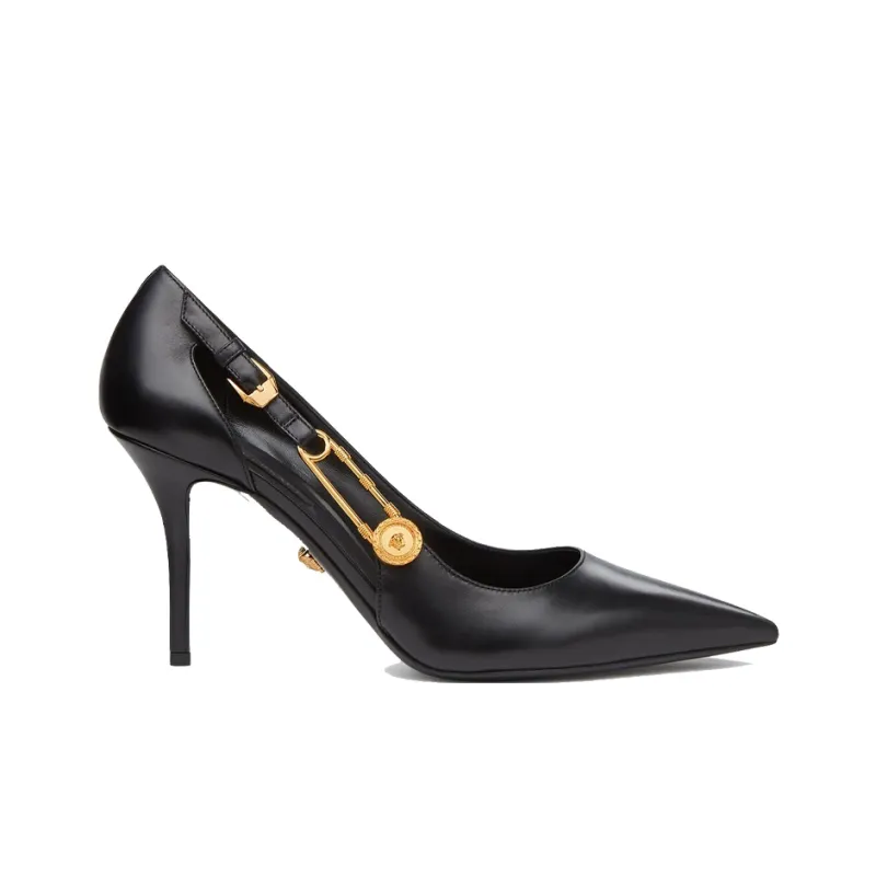 VERSACE High Heels Women's Low-Top Black-1