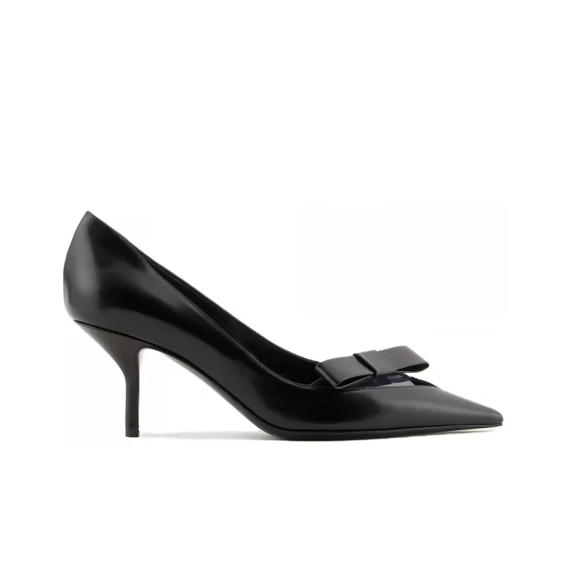 GIORGIO ARMANI Slim Heel High Heels 6.5cm Women's Black-1