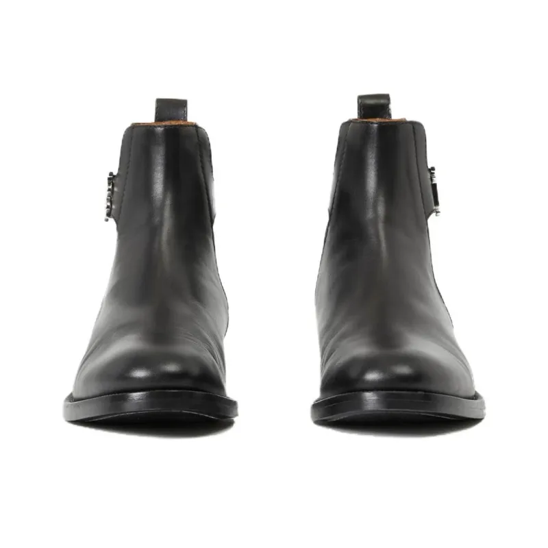 Burberry Monogram Short Chelsea Boots Men's Black-2