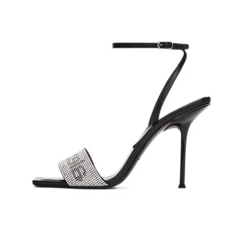 Alexander Wang Julie Crystal Logo Sandals Women's