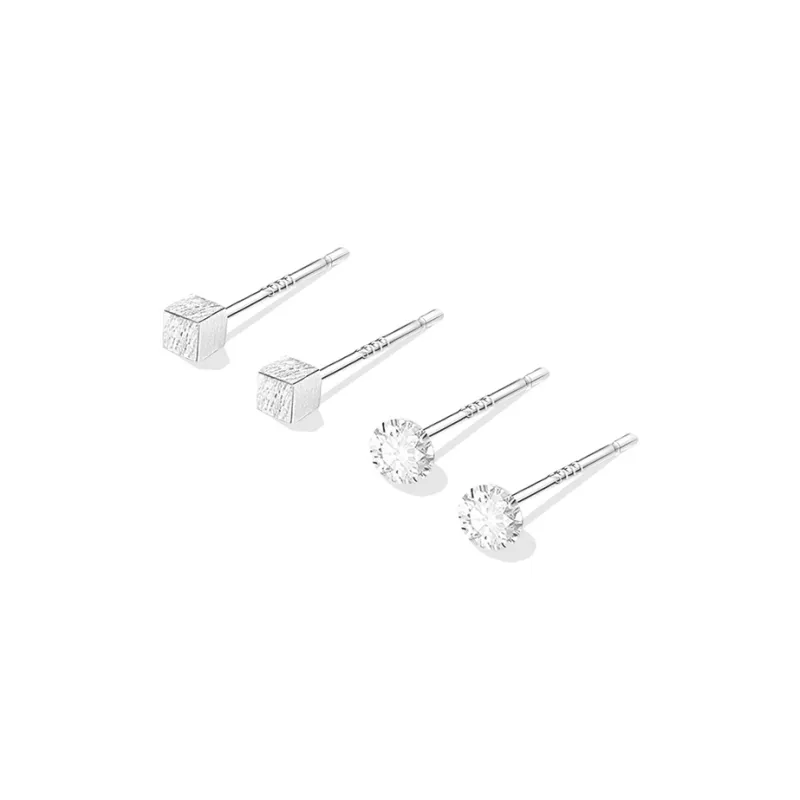 JOLLY NOTE Sterling Silver Stud Earrings Women's-6