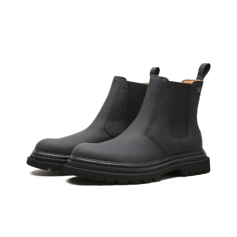 S. T.DUPONT Short Chelsea Boots 4cm Men's Black-1