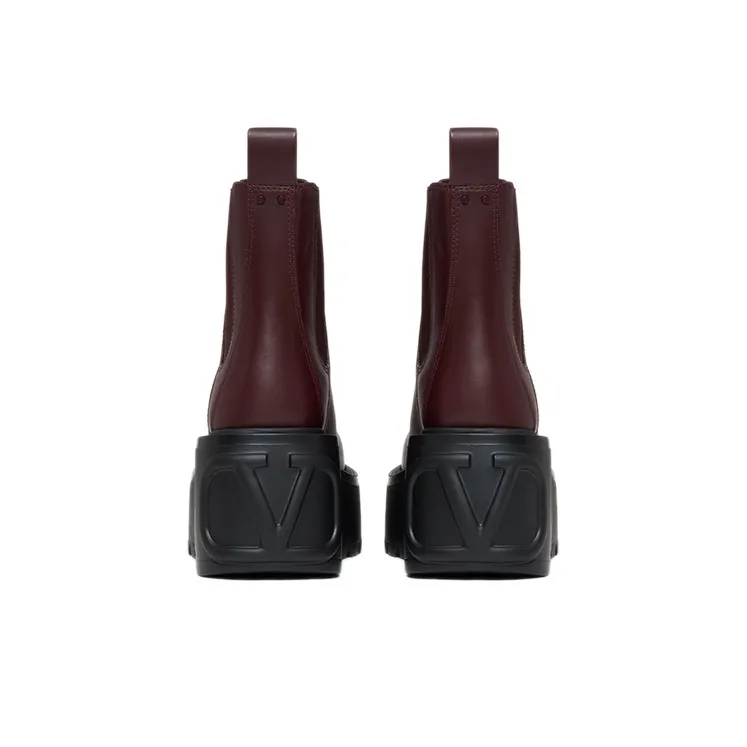 Valentino Uniqueform Chelsea Boots Women's Burgundy-4