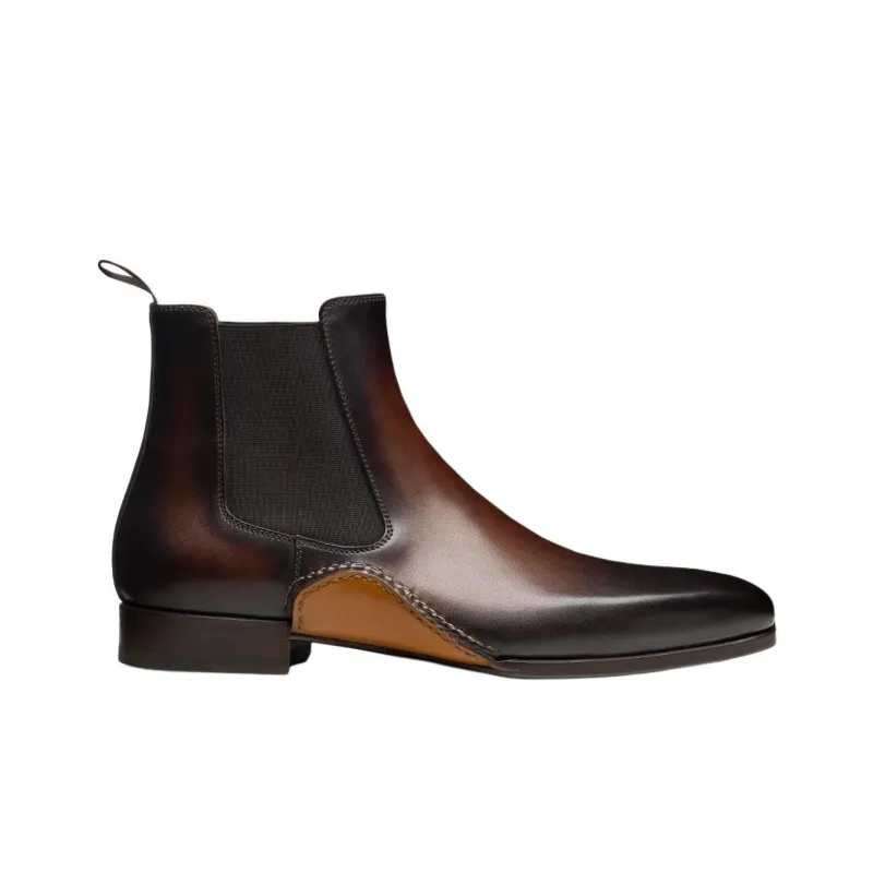 Magnanni Levu Short Chelsea Boots Men's Brown-1