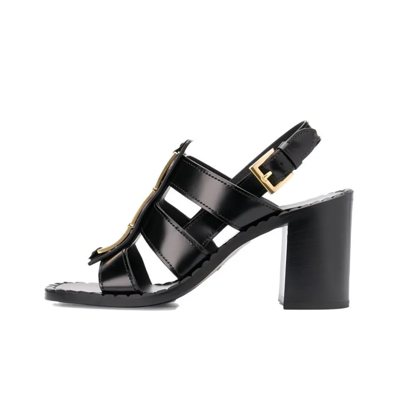 PRADA Block Heel High Heels 8.5cm Women's Black-0