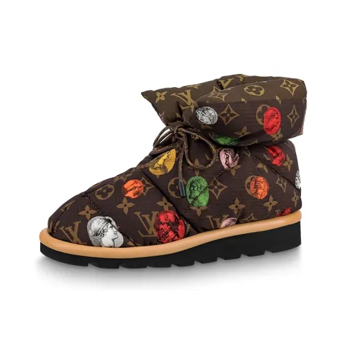 LOUIS VUITTON Coverage Snow Boots Women's Brown