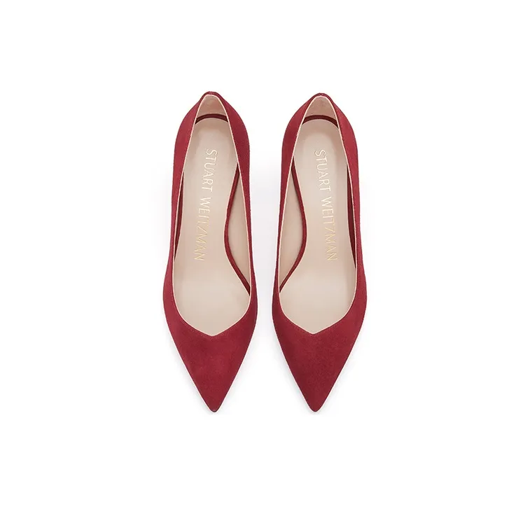 Stuart Weitzman/SW Anny 70 Slim Heel High Heels Women's Red-4