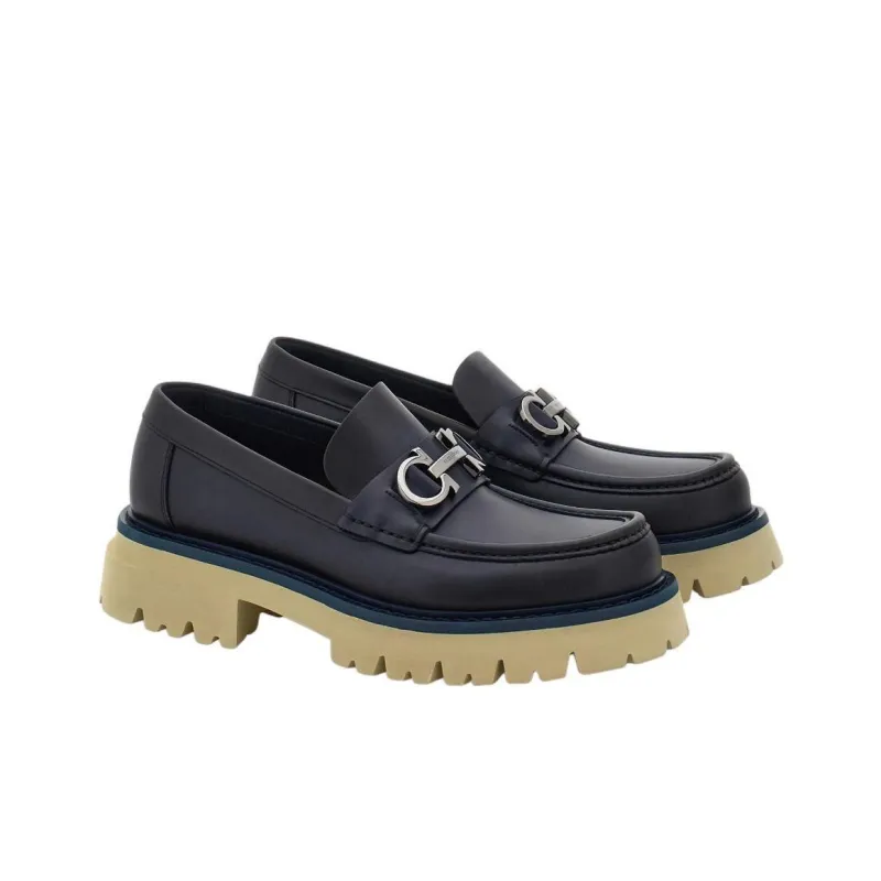 FERRAGAMO Salvatore Loafers Men's Blue-2