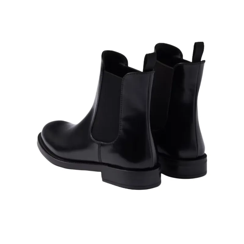 PRADA Short Chelsea Boots Women's Black-3
