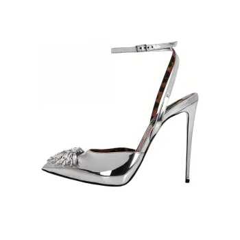 PHILIPP PLEIN Mirror 100mm Crystal-embellished Pumps