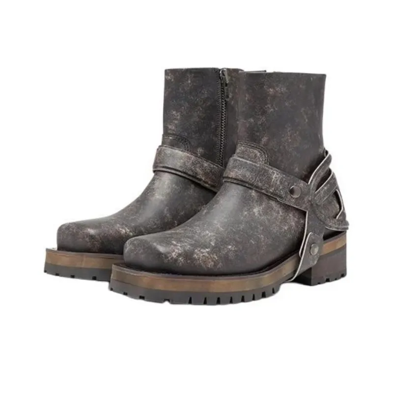 DIESEL Ankle Boots Men Brown-2