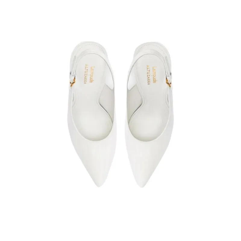 ALTUZARRA x Larroude Slim Heel High Heels 10.5cm Women's White-3