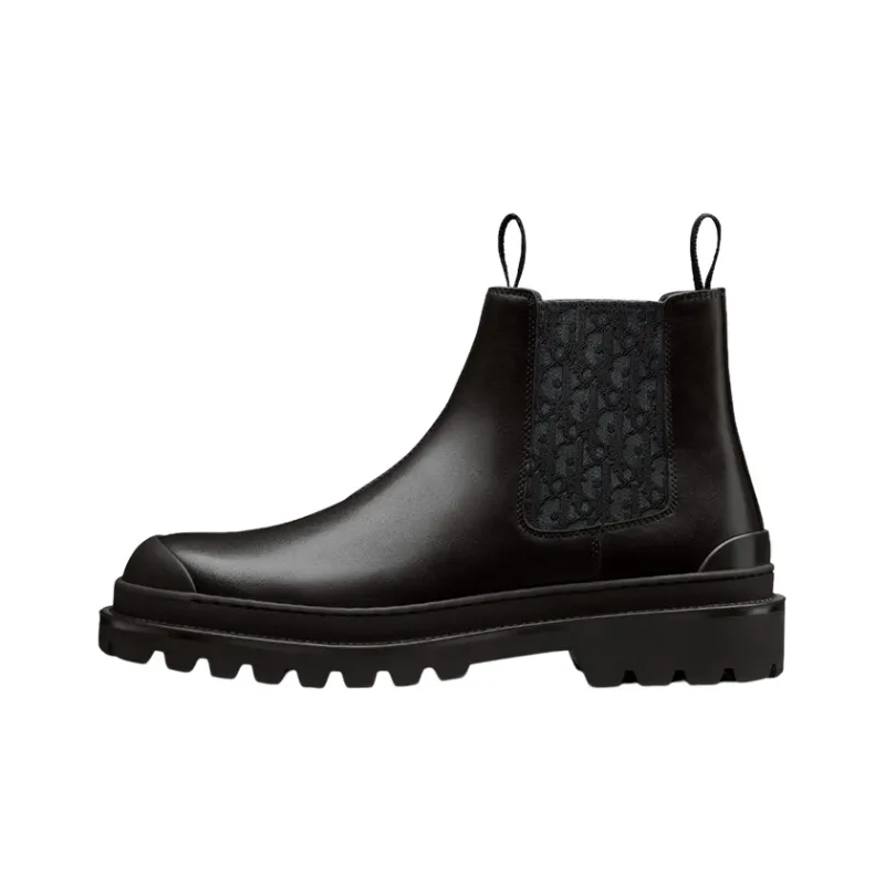 DIOR Explorer Chelsea Boot Black Black DIOR Oblique Motif-0