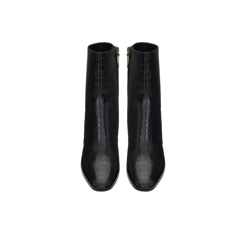 SAINT LAURENT Jane Ankle Boots 9cm Women's Black-4