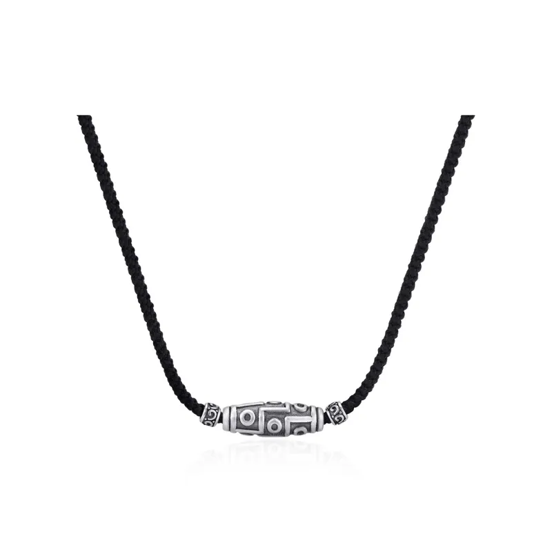 Hurry That Year 999 Fine Silver, Cotton Cord Necklaces Men's-0
