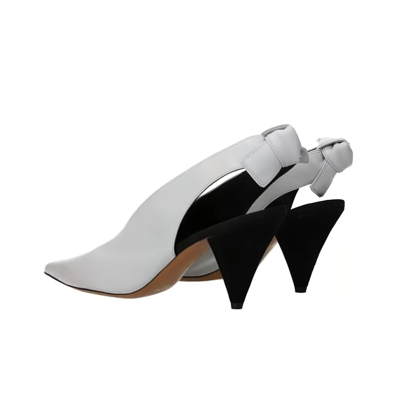 CELINE Cone Heel High Heels Women's Gray-3