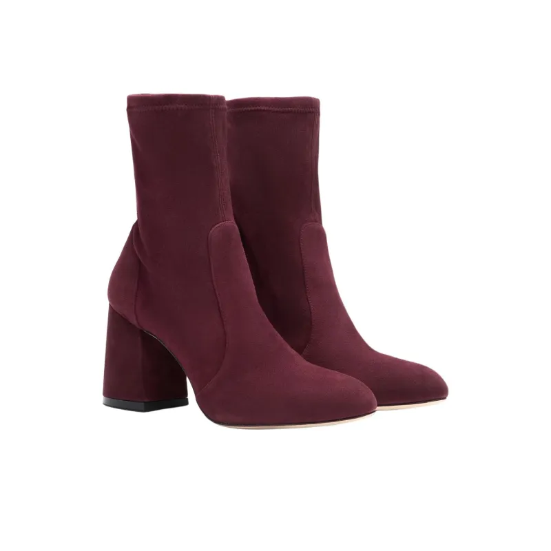 Stuart Weitzman/SW Flareblock Ankle Boots 8.5cm Women's Purple-2