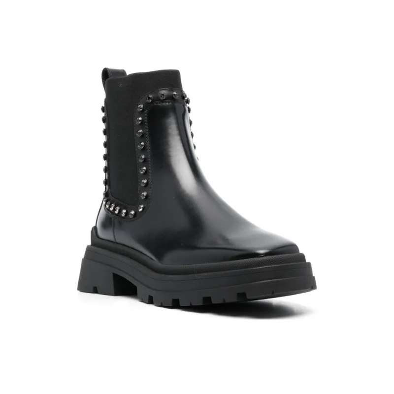 Jimmy Choo Veronique Crystal-embellished Leather Boots-2