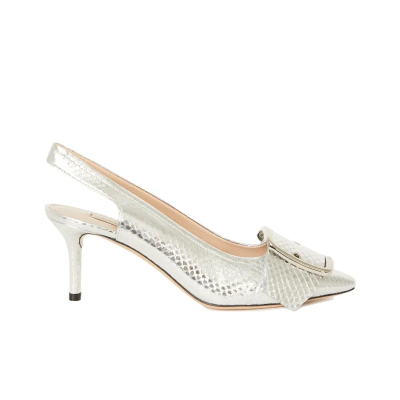 Casadei Slim Heel High Heels 6cm Women's Silver-1