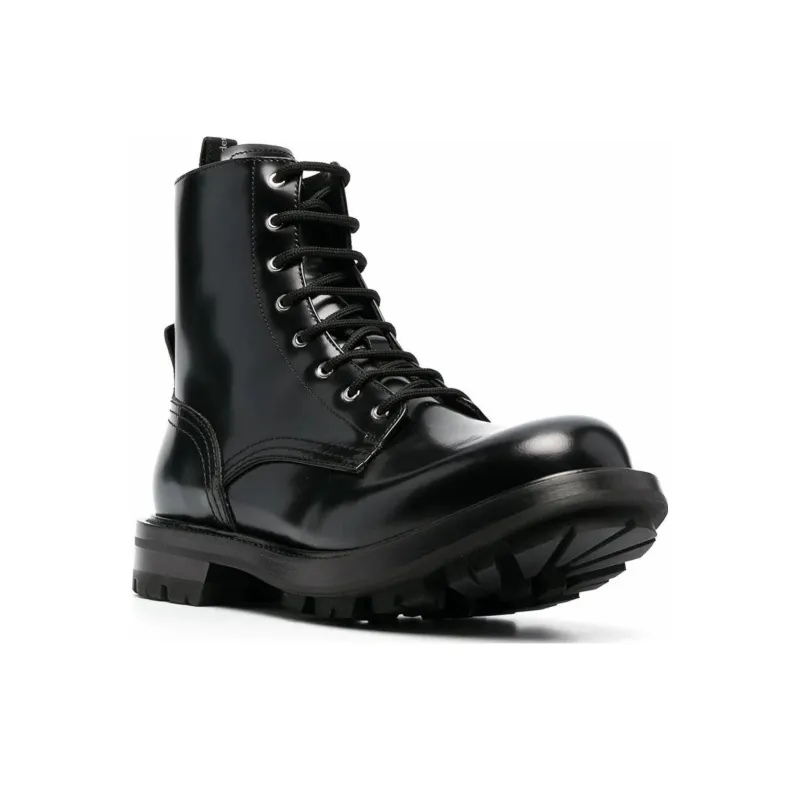 Alexander McQueen Worker Boot Black-2