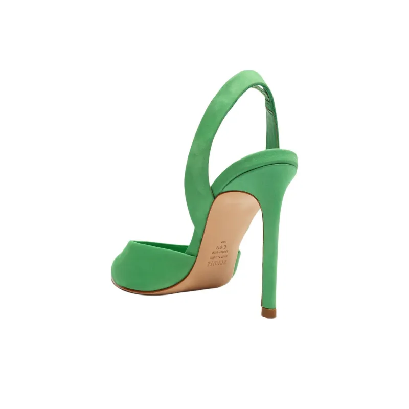 Schutz Lou Slim Heel High Heels 10cm Women's Green-3