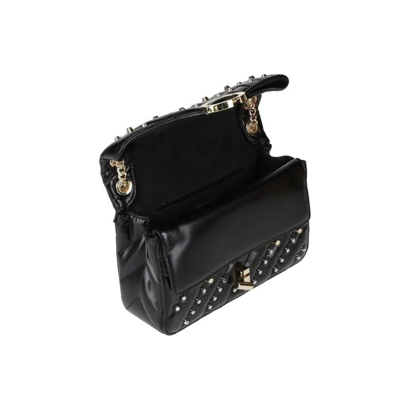 Sandro Cow Leather Shoulder Bag Medium Size Women's Black-1