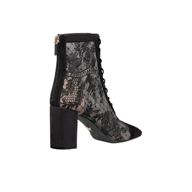 DIOR Naughtily D Ankle Boots 8cm Women's Black-2