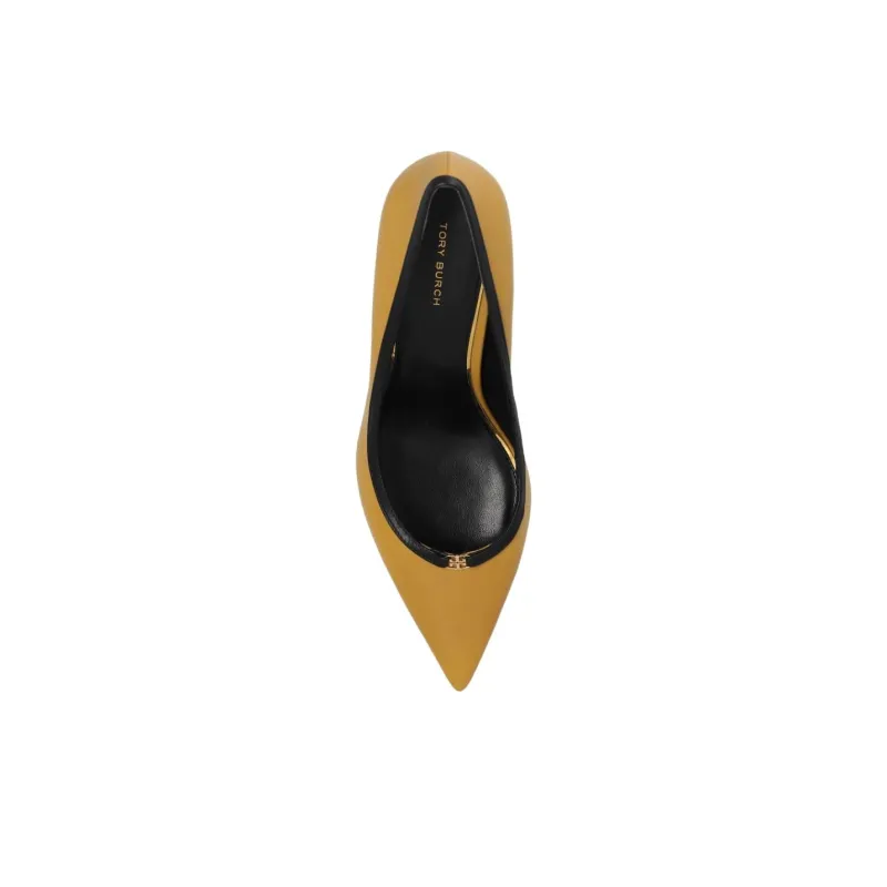 TORY BURCH Slim Heel High Heels 8cm Women's Umber-4