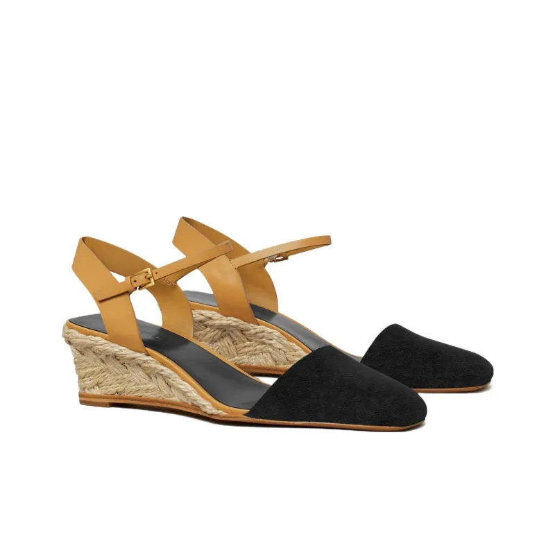 TORY BURCH Wedge Heel High Heels 5cm Women's Brown Black-2