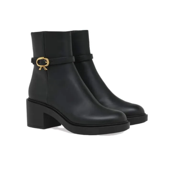 GIANVITO ROSSI Ribbon Dumont Ankle Boots Women's Black-2