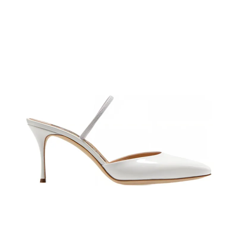 SERGIO ROSSI Godiva Bridal 85mm Satin Mules-1