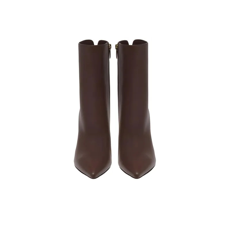 GIANVITO ROSSI Lyell Ankle Boots 8.5cm Women's Brown-3