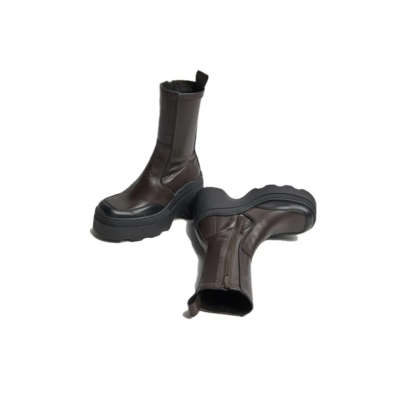 MIISTA Ankle Boots 10cm Women's Brown-2