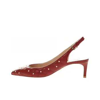 Valentino Rockstud Slim Heel High Heels Women's Red