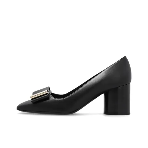 FERRAGAMO Double-bow 60mm Leather Pumps