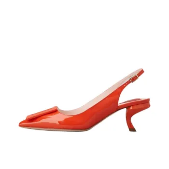 Roger Vivier Virgule Irregular Heel High Heels 5.6cm Women's Orange