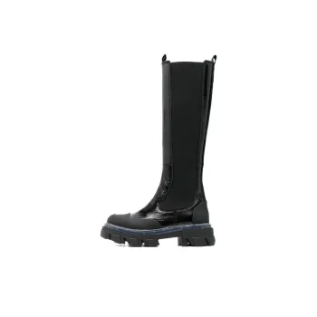 GANNI 50mm Knee-high Leather Boots