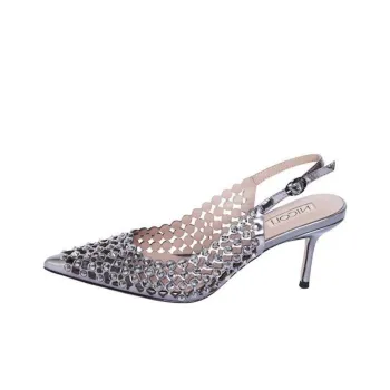 NICOLI Santiago Slim Heel High Heels 7cm Women's Gray