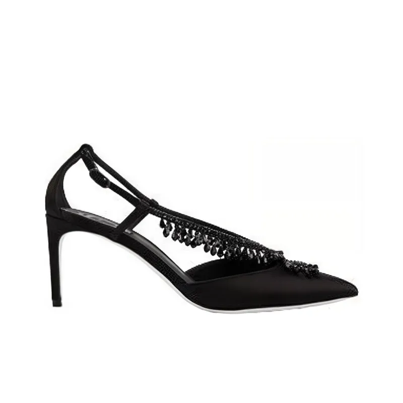 RENE CAOVILLA Chandelier Slim Heel High Heels Women's Black-1