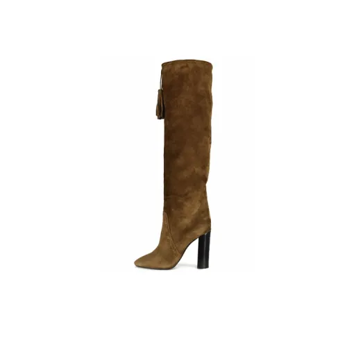 SAINT LAURENT Knee-high Boots 10.5cm Women's Brown