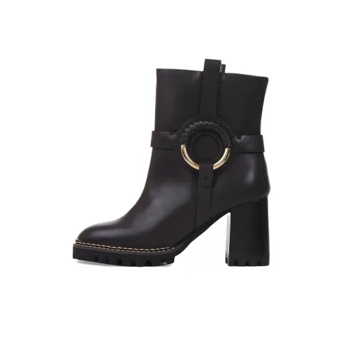 See By Chloé Hanna 80mm Platform Ankle Boots