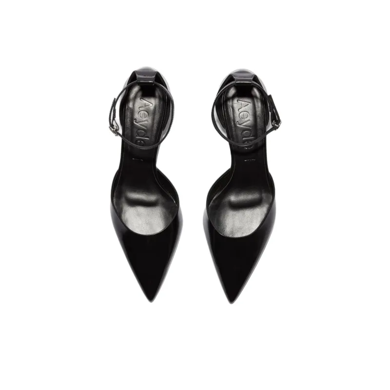 Aeyde Perrine Chunky Heel High Heels 3cm Women's Black-3