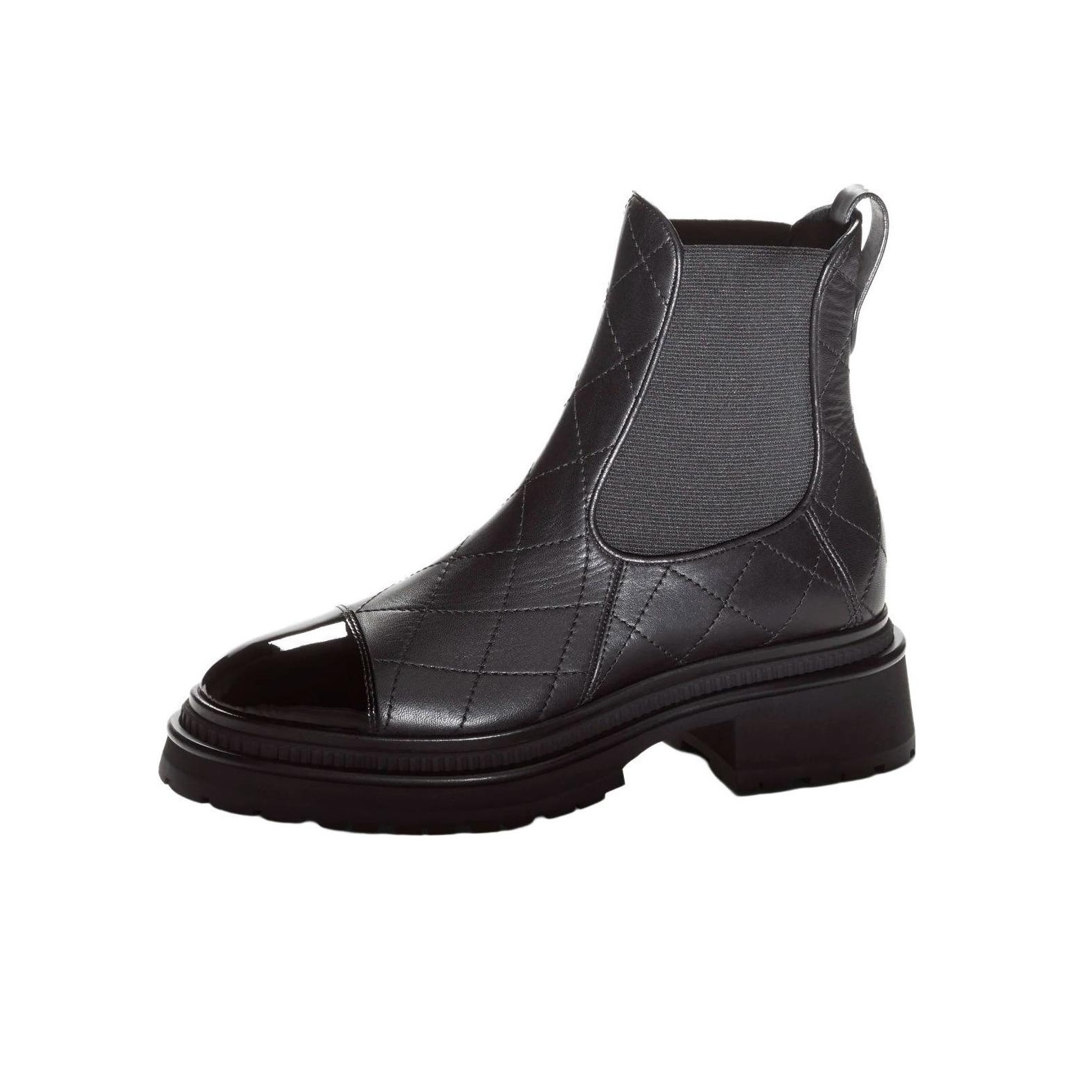 CHANEL(シャネル) / ブーツ/38/BLK/レザー/G35229 | 中古品の