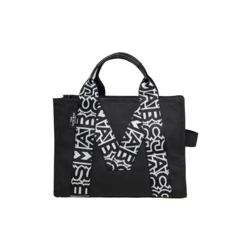 MARC JACOBS Canvas Tote Bag, Shopping Bag, Handbag Medium Size Women's Black