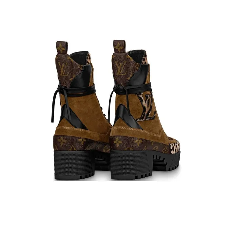 LOUIS VUITTON Laureate Boots 'Brown Yellow' Women's-4