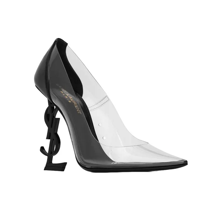 SAINT LAURENT Irregular Heel High Heels 11cm Women's Black-2
